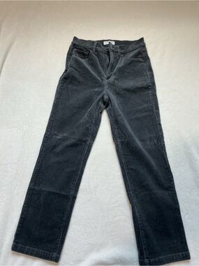 LOFT Charcoal Corduroy Trousers